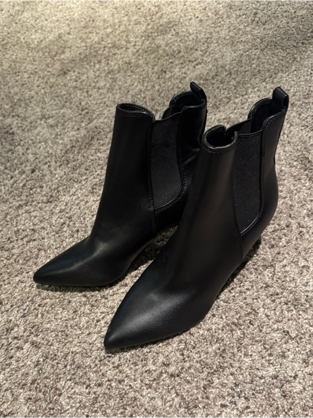 Nine West Black Pointed Chelsea Ankle Booties
